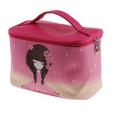 Max Travel Makekup Box Bag Cosmetic Pouch Holder Toiletry Organizer Zip Rose Red