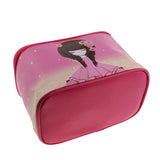 Max Travel Makekup Box Bag Cosmetic Pouch Holder Toiletry Organizer Zip Rose Red