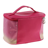 Max Travel Makekup Box Bag Cosmetic Pouch Holder Toiletry Organizer Zip Rose Red