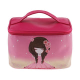 Max Travel Makekup Box Bag Cosmetic Pouch Holder Toiletry Organizer Zip Rose Red