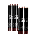 12PCS Makeup Lasting Eye Shadow Eyeliner Lip Pencil Pen Cosmetics Wine Red