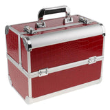Aluminum Makeup Train Jewelry Storage Box Cosmetic Lockable Case Organizer #2