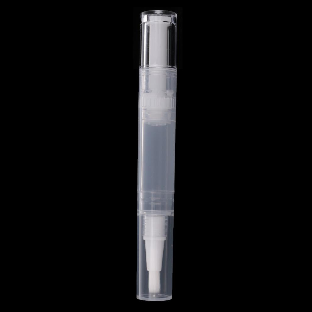 5x Empty Twist Pen With Brush Teeth Whitening Nail Polish Oil Container Tubes