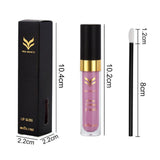 Maxbell Matte Lip Gloss Liquid Lipstick Long Lasting & 50 Disposable Brush Wands 7# - Aladdin Shoppers