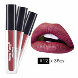 Max 3 Piece Waterproof Matte Liquid Lipstick Long Lasting Lip Gloss Cosmetic #9