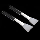 Max 2Pcs Soft Silicone Facial Mask Mud Mixing Brushes Clear Handle Clear White