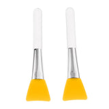 Max 2PCS Makeup Soft Silicone Brushes Facial Mask Mud Applicator Brush Beauty Yellow