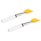 Max 2PCS Makeup Soft Silicone Brushes Facial Mask Mud Applicator Brush Beauty Yellow