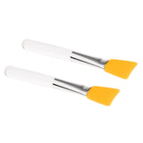 Max 2PCS Makeup Soft Silicone Brushes Facial Mask Mud Applicator Brush Beauty Yellow