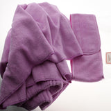 Max Women Microfiber Body Shower Bath Towel Wrap for SPA with Stretch Headband Purple