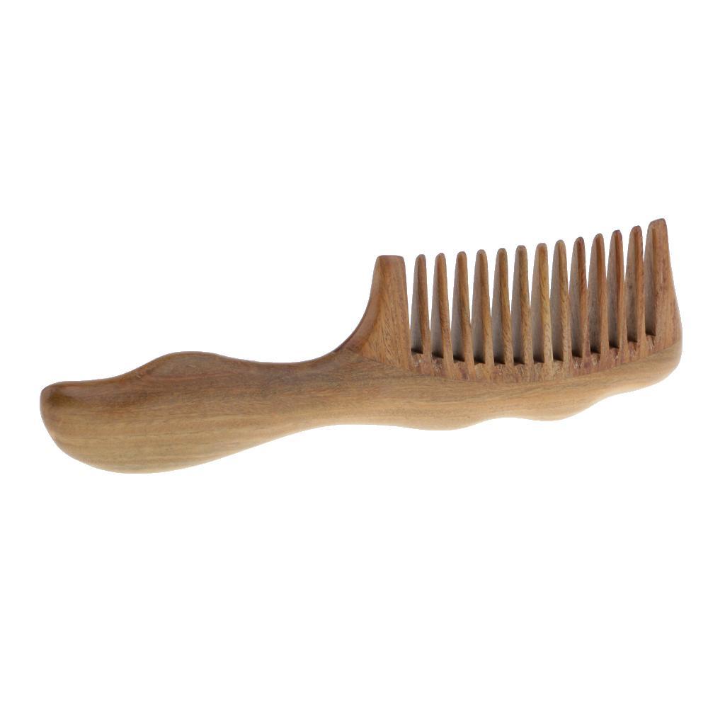 Maxbell Wide Teeth Comb Wood Detangling Comb ,Wooden Hair Brush ,Sandalwood No-Static Wooden Comb - Aladdin Shoppers
