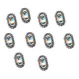 Max 10PCS Glitter Nail Art Rhinestones Tips Diamond Crystal Tips Decoration b