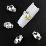 Max 10PCS Glitter Nail Art Rhinestones Tips Diamond Crystal Tips Decoration e