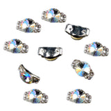 Max 10PCS Glitter Nail Art Rhinestones Tips Diamond Crystal Tips Decoration e
