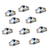 Max 10PCS Glitter Nail Art Rhinestones Tips Diamond Crystal Tips Decoration e