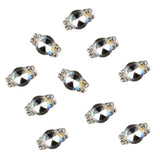 Max 10PCS Glitter Nail Art Rhinestones Tips Diamond Crystal Tips Decoration e