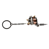 Max Alloy Tattoo Gun Keychain Mini Tattooing Machine Necklace Pendant Decoration Black D