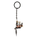 Max Alloy Tattoo Gun Keychain Mini Tattooing Machine Necklace Pendant Decoration Silver G