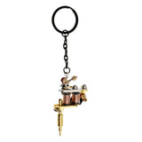 Max Alloy Tattoo Gun Keychain Mini Tattooing Machine Necklace Pendant Decoration Gold 1