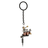 Max Alloy Tattoo Gun Keychain Mini Tattooing Machine Necklace Pendant Decoration Black 1