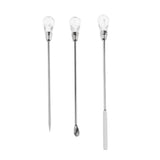 Max 3Pcs Nail Art Stirring Rod /Stirring Mixing Picker /Eyebrow Pigment Rod Transparent