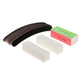 Max 13 Piece 4 Style Salon Nail Files Sanding Buffer for Nail Art Tips Polishing C-Black