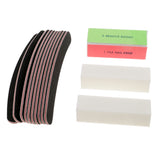 Max 13 Piece 4 Style Salon Nail Files Sanding Buffer for Nail Art Tips Polishing C-Black