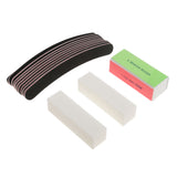 Max 13 Piece 4 Style Salon Nail Files Sanding Buffer for Nail Art Tips Polishing C-Black