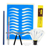 Max Permanent Makeup Kit Ruler Tattoo Pen Needle Practice Skin Ink Rings Pencil Purple