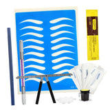 Max Permanent Makeup Kit Ruler Tattoo Pen Needle Practice Skin Ink Rings Pencil Purple