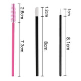 Max 150pcs Lip Eyeliner Eyelash Brush Mascara Makeup Wands Disposable Applicator Pink