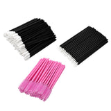 Max 150pcs Lip Eyeliner Eyelash Brush Mascara Makeup Wands Disposable Applicator Pink