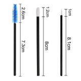 Max 150x Lip Eyeliner Eyelash Brushes Mascara Makeup Wands Disposable Applicator Blue