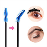 Max 150x Lip Eyeliner Eyelash Brushes Mascara Makeup Wands Disposable Applicator Blue