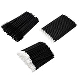 Max 150pcs Lip Eyeliner Eyelash Brush Mascara Makeup Wands Disposable Applicator Black