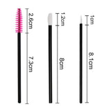 Max 150x Lip Eyeliner Eyelash Brushes Mascara Makeup Wands Disposable Applicator Red