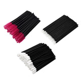 Max 150x Lip Eyeliner Eyelash Brushes Mascara Makeup Wands Disposable Applicator Red