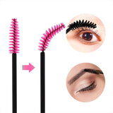 Max 150x Lip Eyeliner Eyelash Brushes Mascara Makeup Wands Disposable Applicator Red
