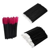 Max 150x Lip Eyeliner Eyelash Brushes Mascara Makeup Wands Disposable Applicator Red