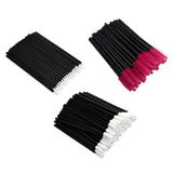 Max 150x Lip Eyeliner Eyelash Brushes Mascara Makeup Wands Disposable Applicator Red
