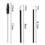 Max 150Pcs Disposable Eyelash Mascara Wands Lip Eyeliner Makeup Brush Kit Black