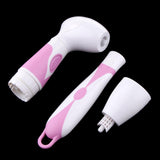 Max 4 in 1 Body Skin Care Cleaner Brush Electric Bath Shower Scrubber Massager Pink