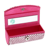 Max Lipstick Case Holder Organizer Bag Purse Lipgloss Storage W/ Mirror Pink