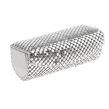 Max Lipstick Case Holder Organizer Bag Purse Lipgloss Storage W/ Mirror Silver