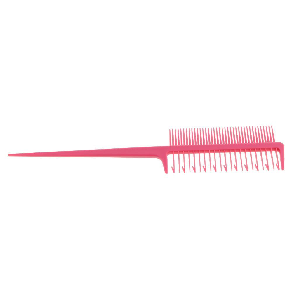 Maxbell Pro Sectioning Weave Highlighting Salon Highlights Hair Coloring Dyeing Comb Pink - Aladdin Shoppers