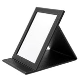 Max PU Leather Makeup Mirror Folding Portable Foldable Cosmetic Mirror Travel Black