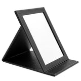 Max PU Leather Makeup Mirror Folding Portable Foldable Cosmetic Mirror Travel Black