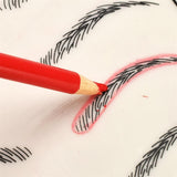 Max 12 Eyebrow Tattoo Pencils Manual Brow Liners Marking Positioning Waterproof Red