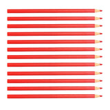 Max 12 Eyebrow Tattoo Pencils Manual Brow Liners Marking Positioning Waterproof Red