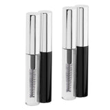 Maxbell 4 Pieces 4ML Black Clear Empty Mascara Tube Eyelash Liquid Bottle Makeup Cream Tubes Vials Containers with Wands Brushes and Rubber Inserts, Funnels